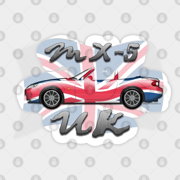 British Miata MX5 NC MK3 Sticker by CoolCarVideos